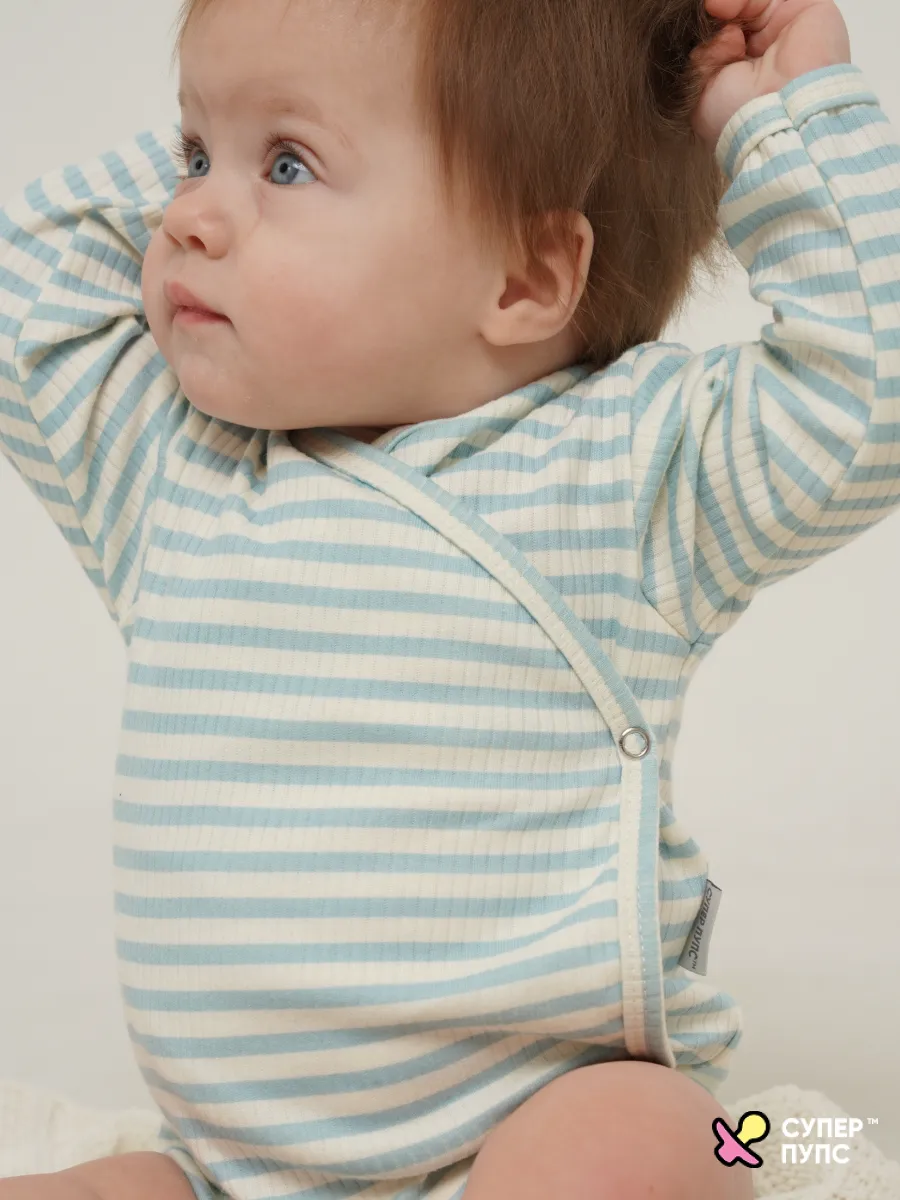 Боди 3 шт Супер Пупс нбр/3пр/бд/зап/голубыерыбки - фото 17