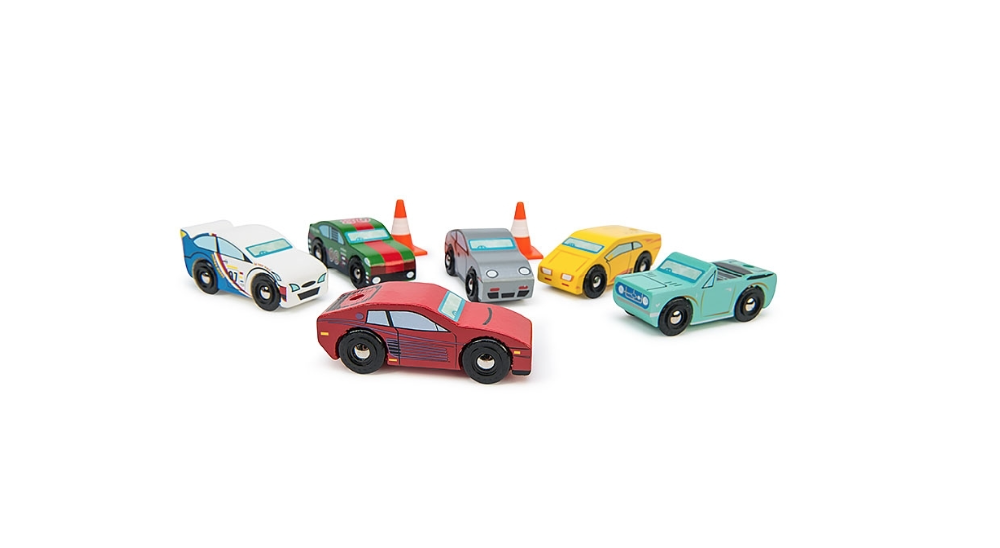 Игровой набор Le Toy Van Спортивные машинки с конусами TV440 - фото 2