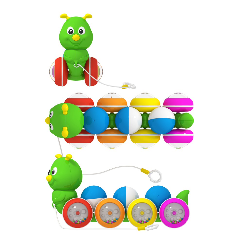 Игрушка STELLAR каталка Гусеница с шариками - фото 4