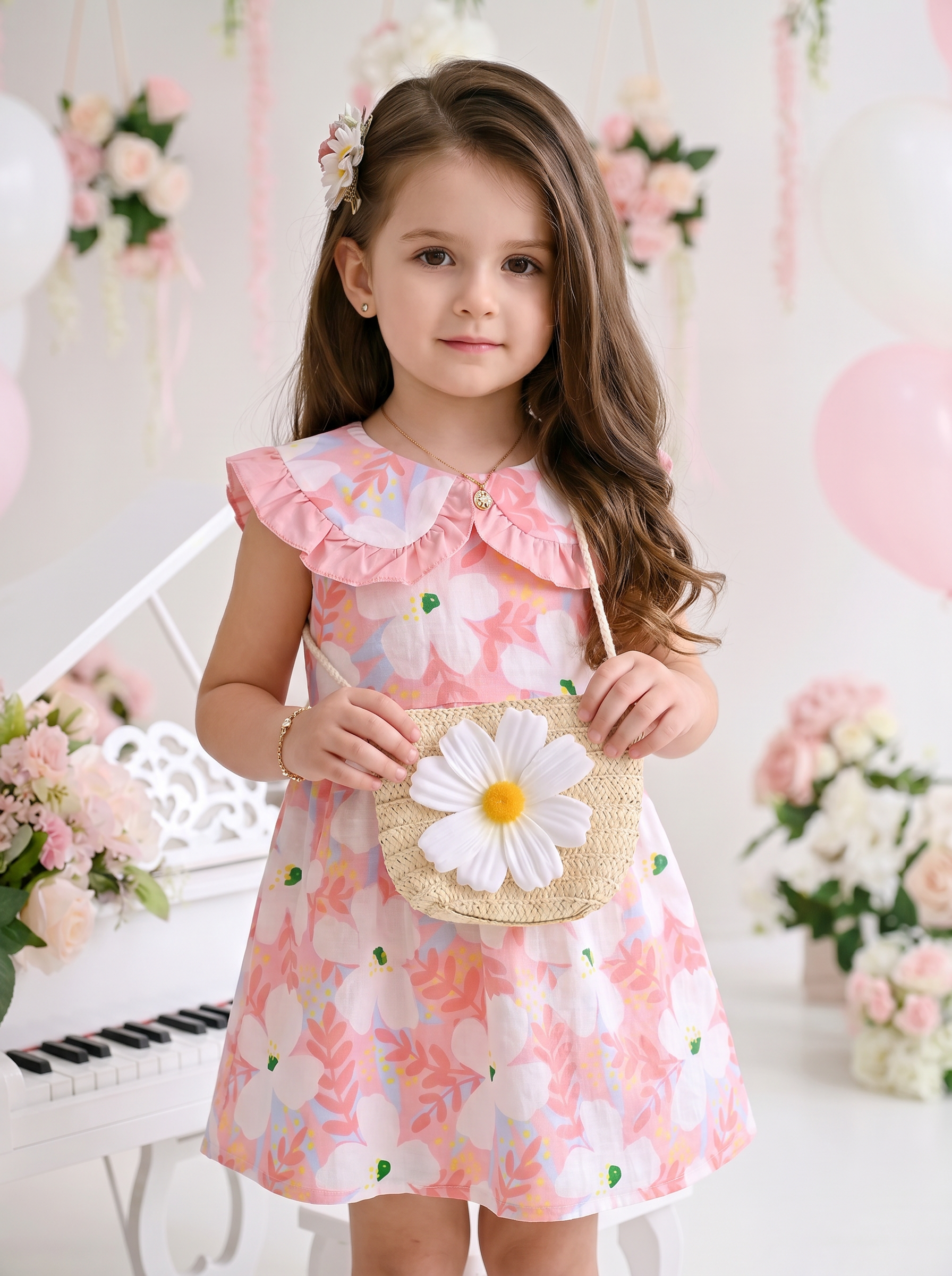 Платье Artcher kids Платье009Цветы_розовое - фото 4