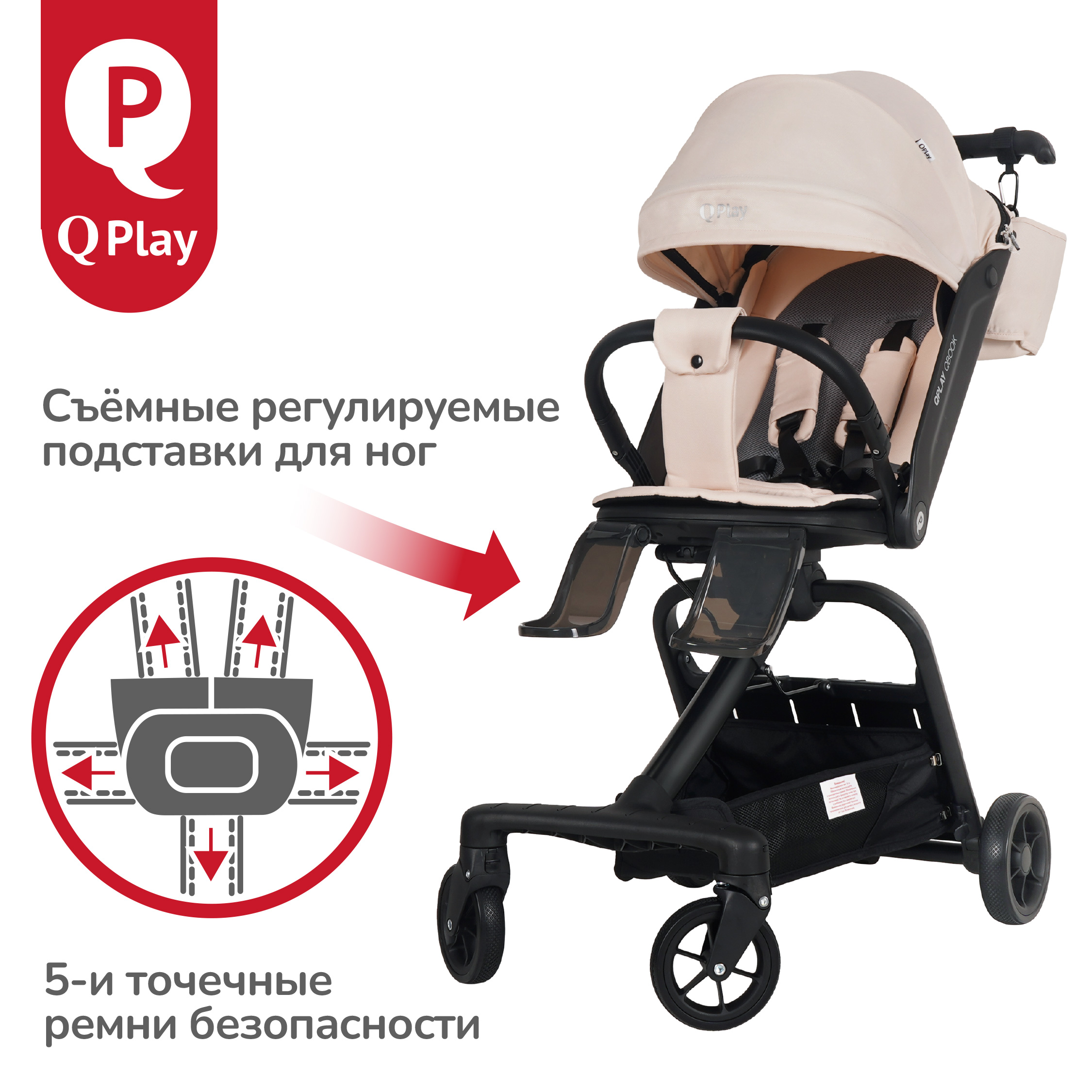 Коляска прогулочная QPLAY Qbook - фото 4