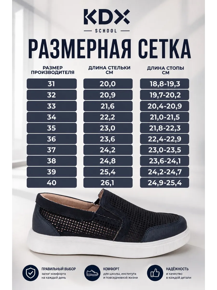 Туфли KDX MUSC-05 navy - фото 10