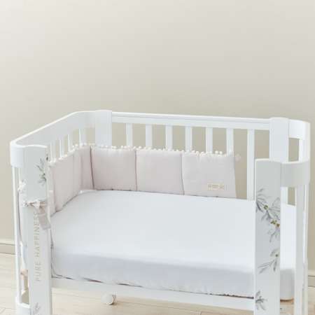 Бортик в кроватку Happy Baby для новорожденного 1 шт grey