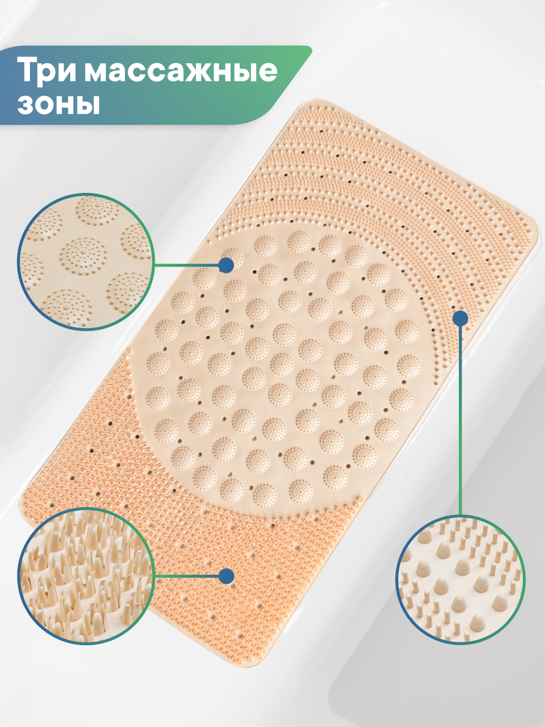 Коврик для ванной VILINA Лужайка 0.38 x 0.68 см - фото 2