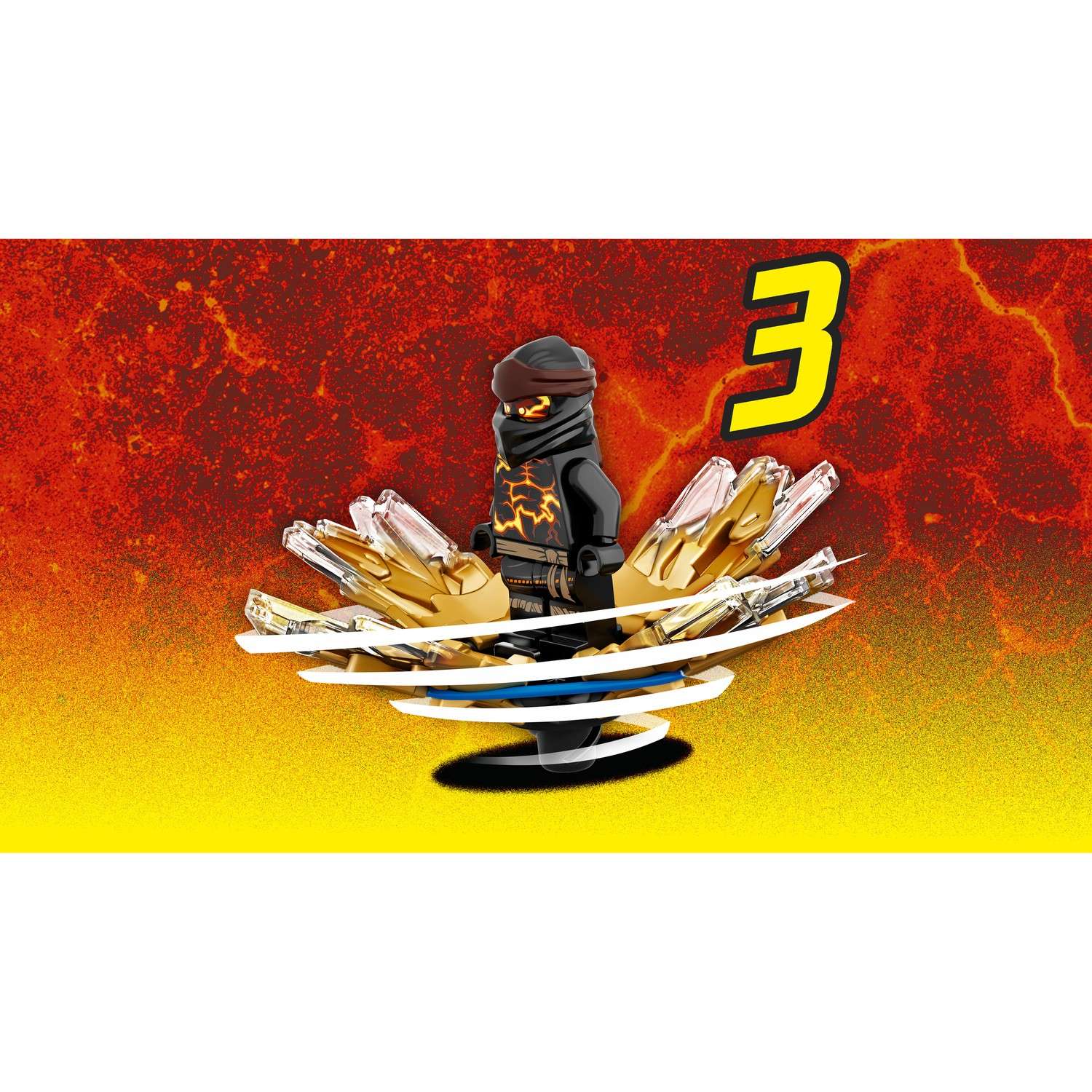 Конструктор LEGO NINJAGO Шквал Кружитцу-Коул блочный - фото 8