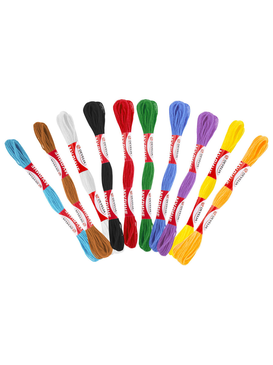 Набор для творчества Develia вышивание 10 цветов - фото 7