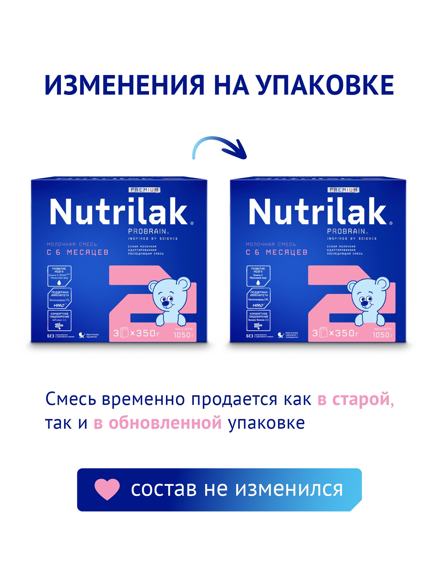 Смесь молочная Nutrilak Premium 2 1050г с 6месяцев - фото 2