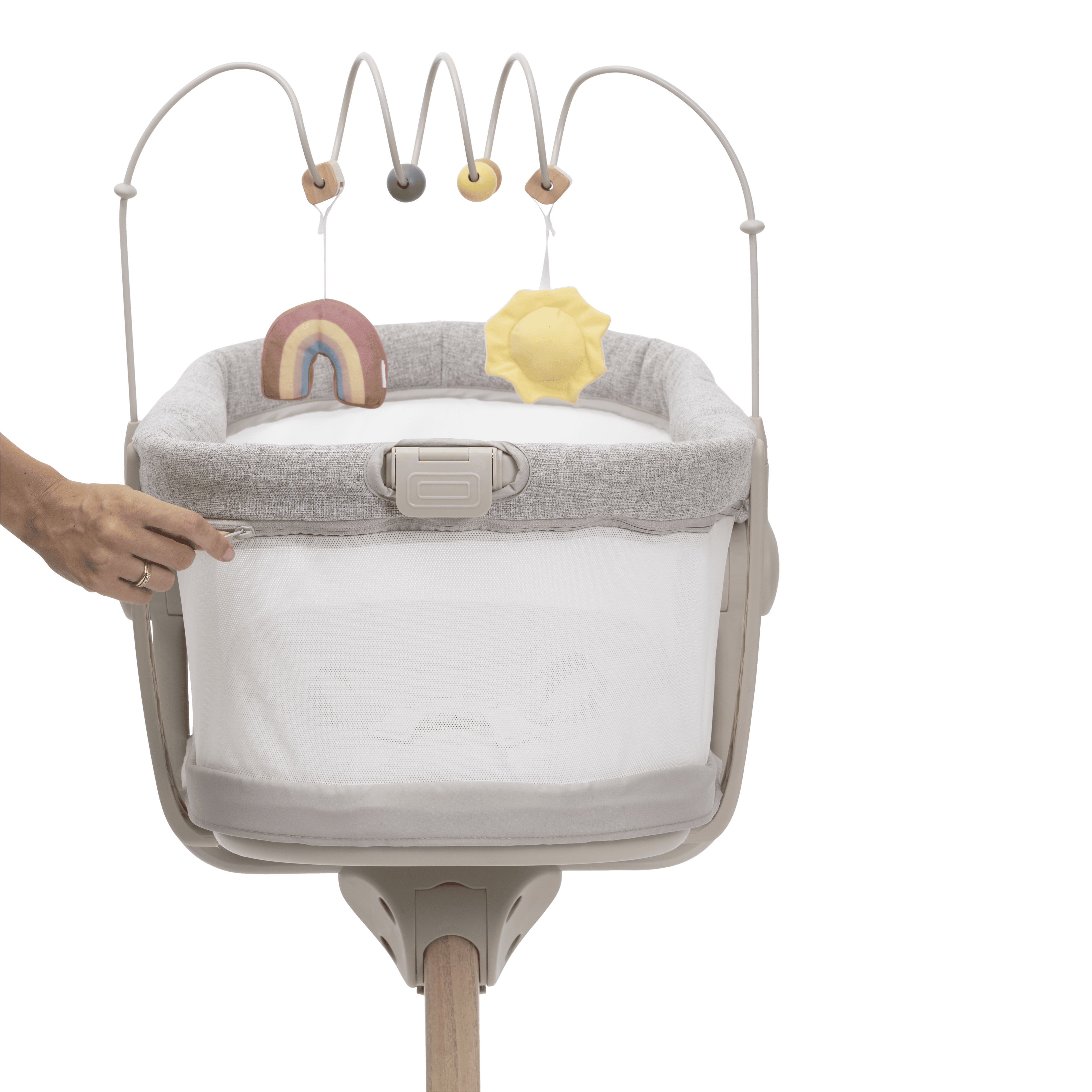 Детская кроватка Chicco Baby Hug Armonia 4в1 с рождения до 3 лет Scandinavian овальная, без маятника (бежевый) - фото 24