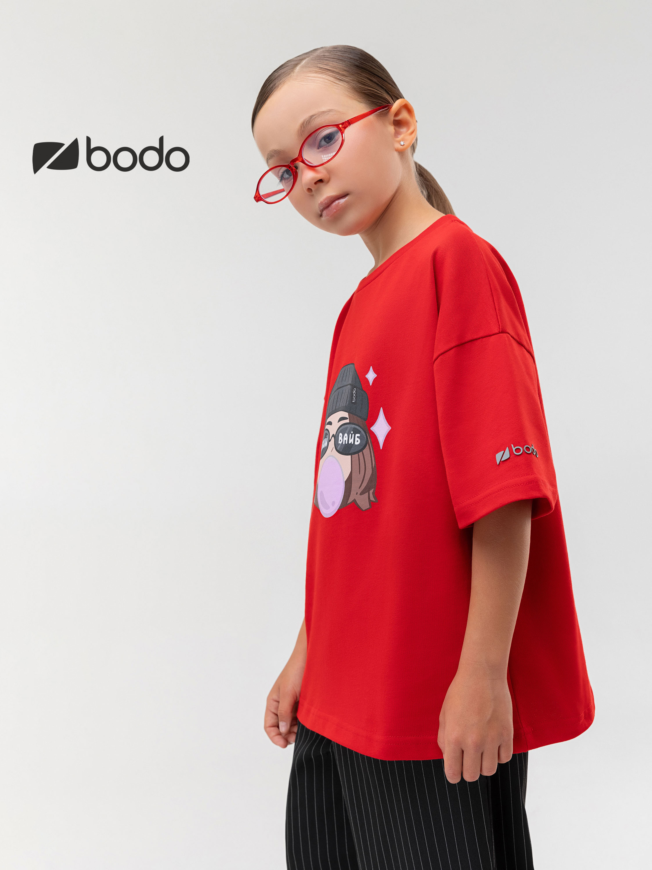 Футболка Bodo 4-460MU_красный (мультиколор) - фото 3