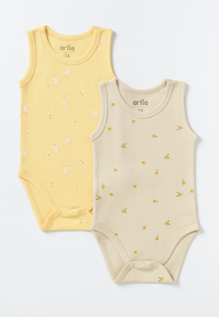 Боди 2 шт artie S25B14BM2-1503D/Желтый-бежевый - фото 1