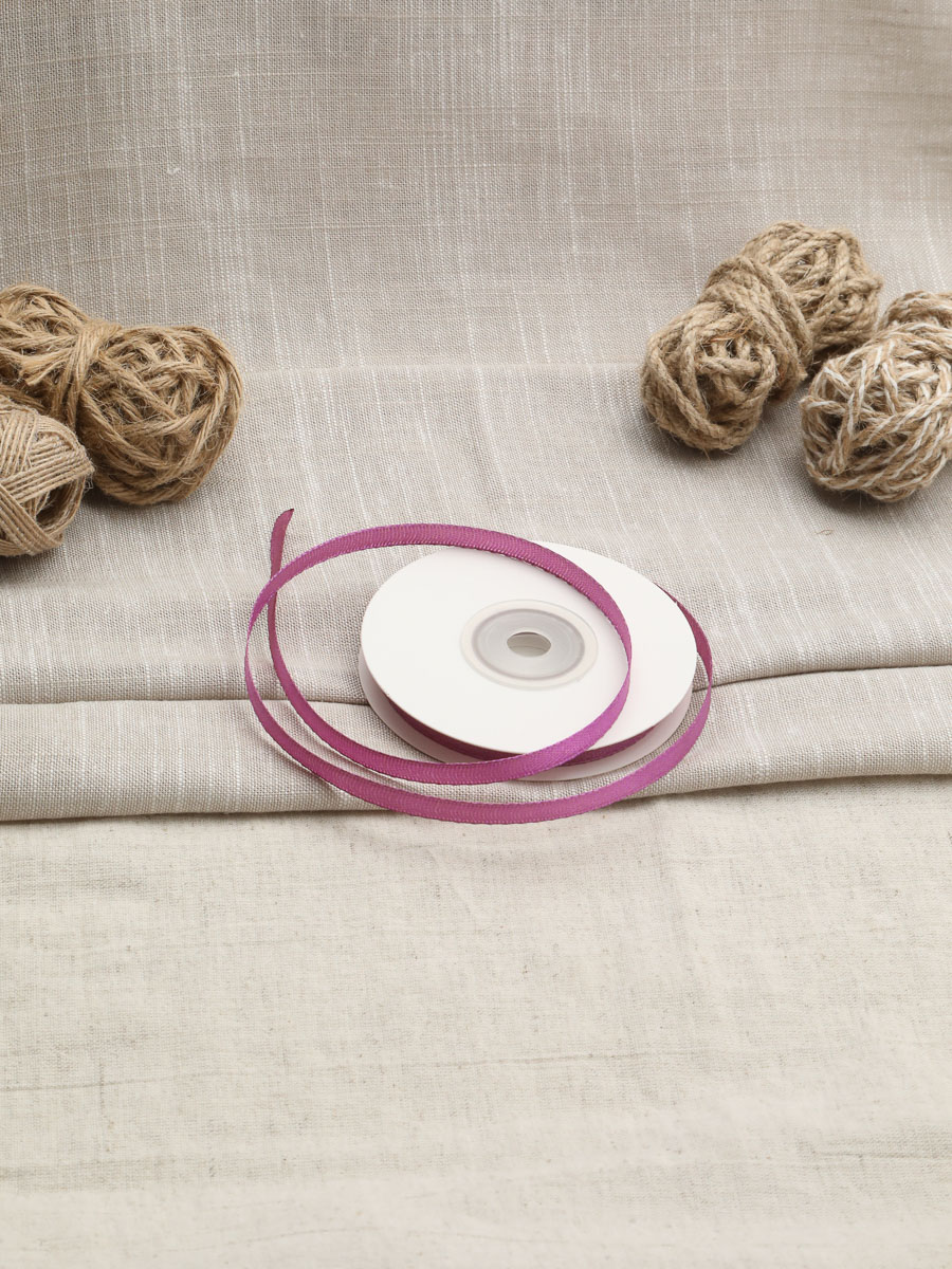 Лента Айрис атласная упаковочная флористическая 6 мм 22.86 м 167 сухая роза - фото 4