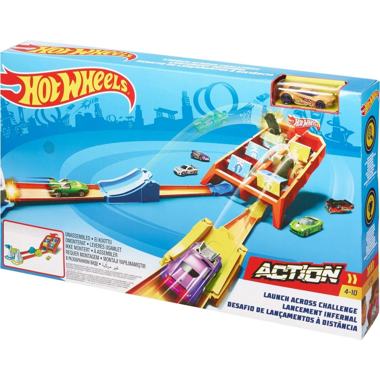 Трек Hot Wheels Бросающий вызов с пусковой установкой GBF89 - фото 3