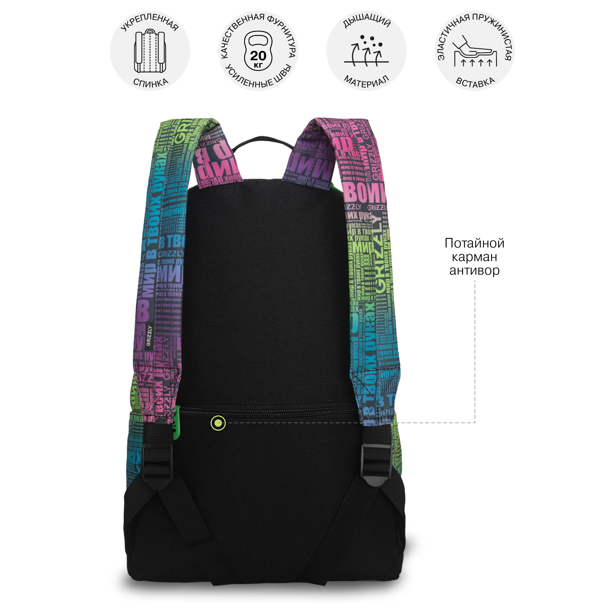 Рюкзак Grizzly для девочки - фото 9