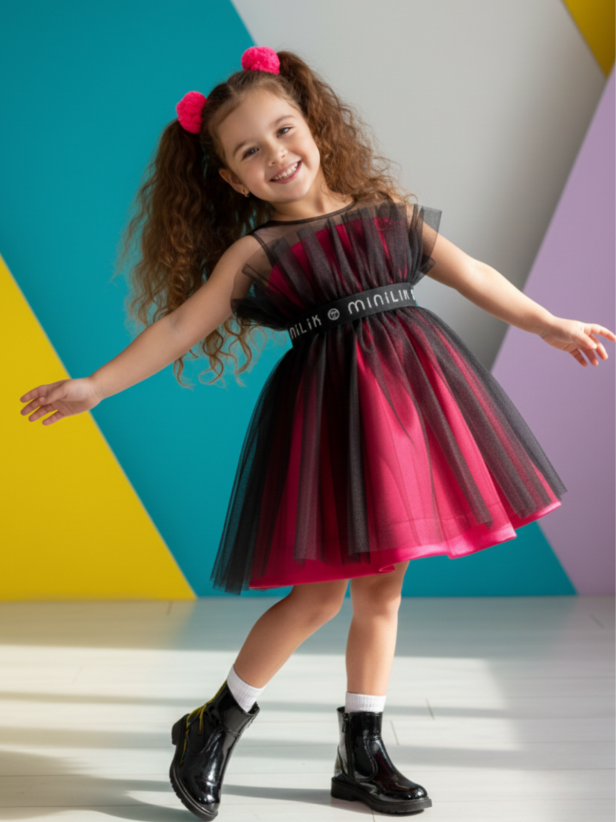 Платье Minilik ПлатьеСеткаРозовое - фото 4