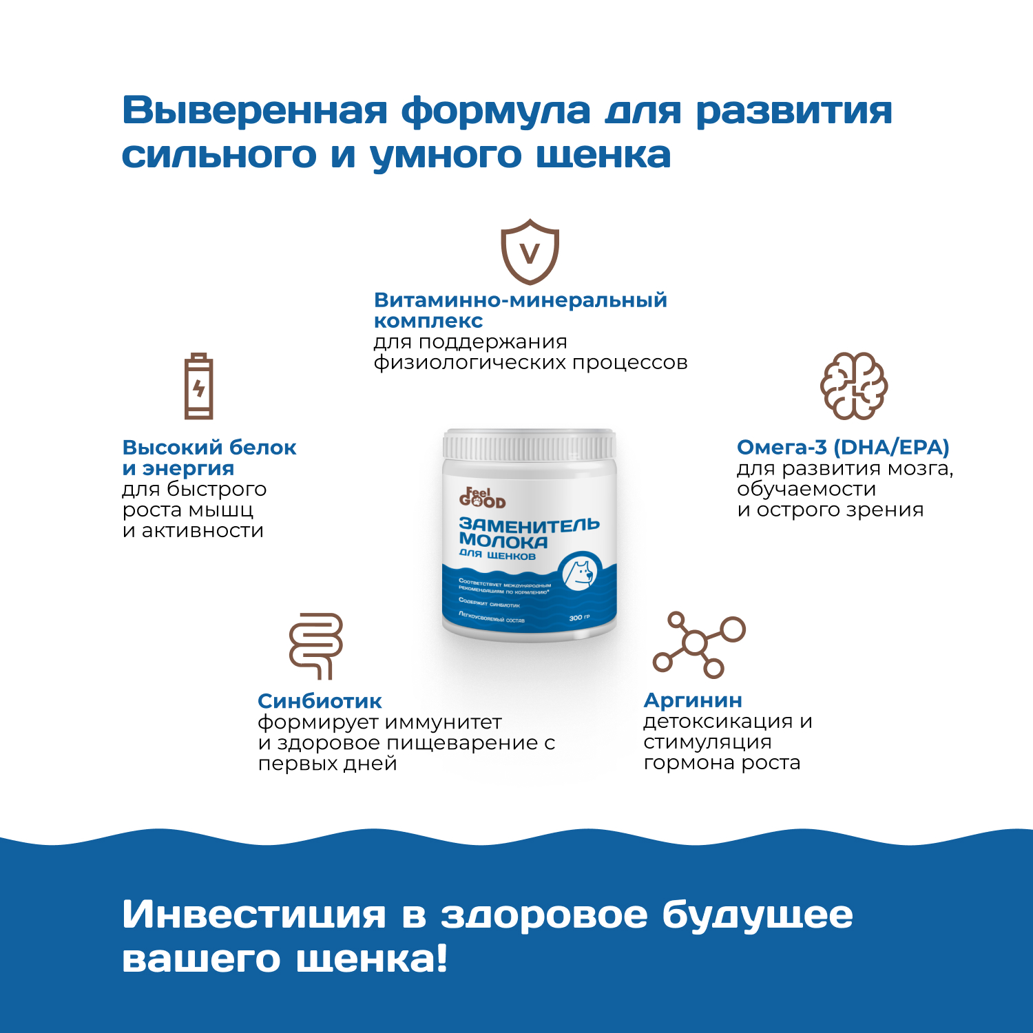 Заменитель молока для щенков Feel Good 300г - фото 3