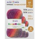 Пряжа для вязания Astra Premium Панда Колор 100 г 240 м 3 шт