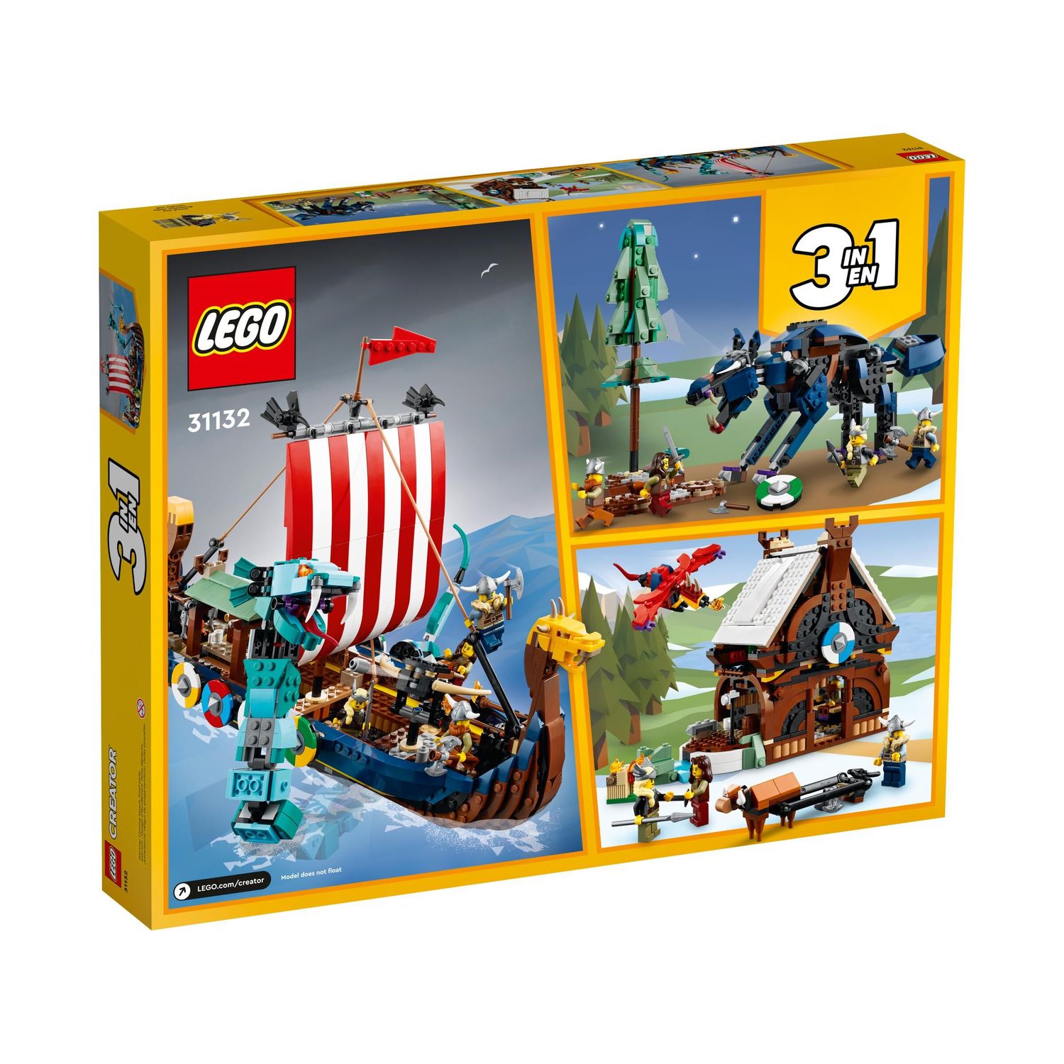 Конструктор LEGO Creator Viking Ship and the Midgard блочный - фото 8