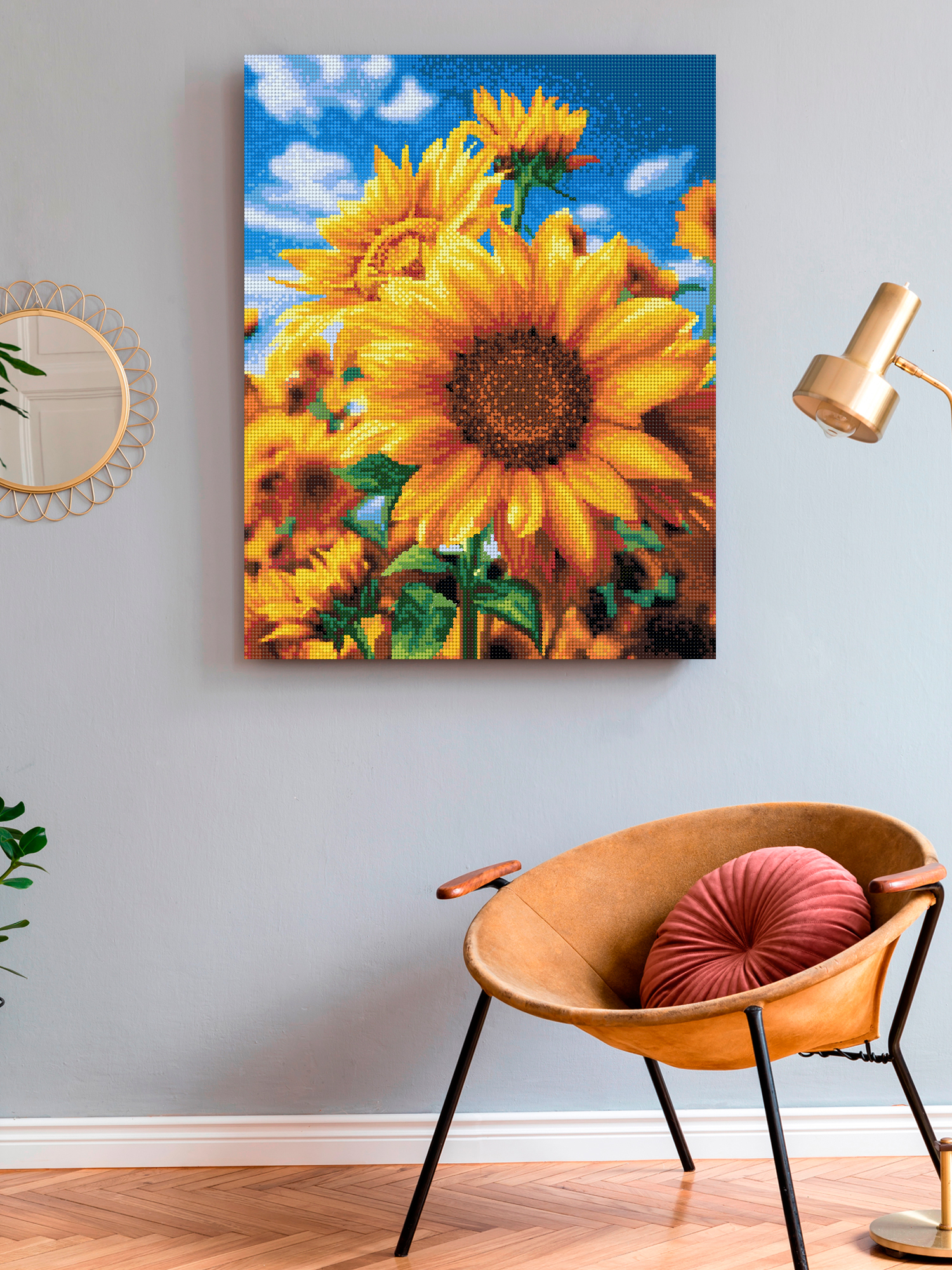Алмазная мозаика Art on Canvas Садовые подсолнухи в ассортименте - фото 3
