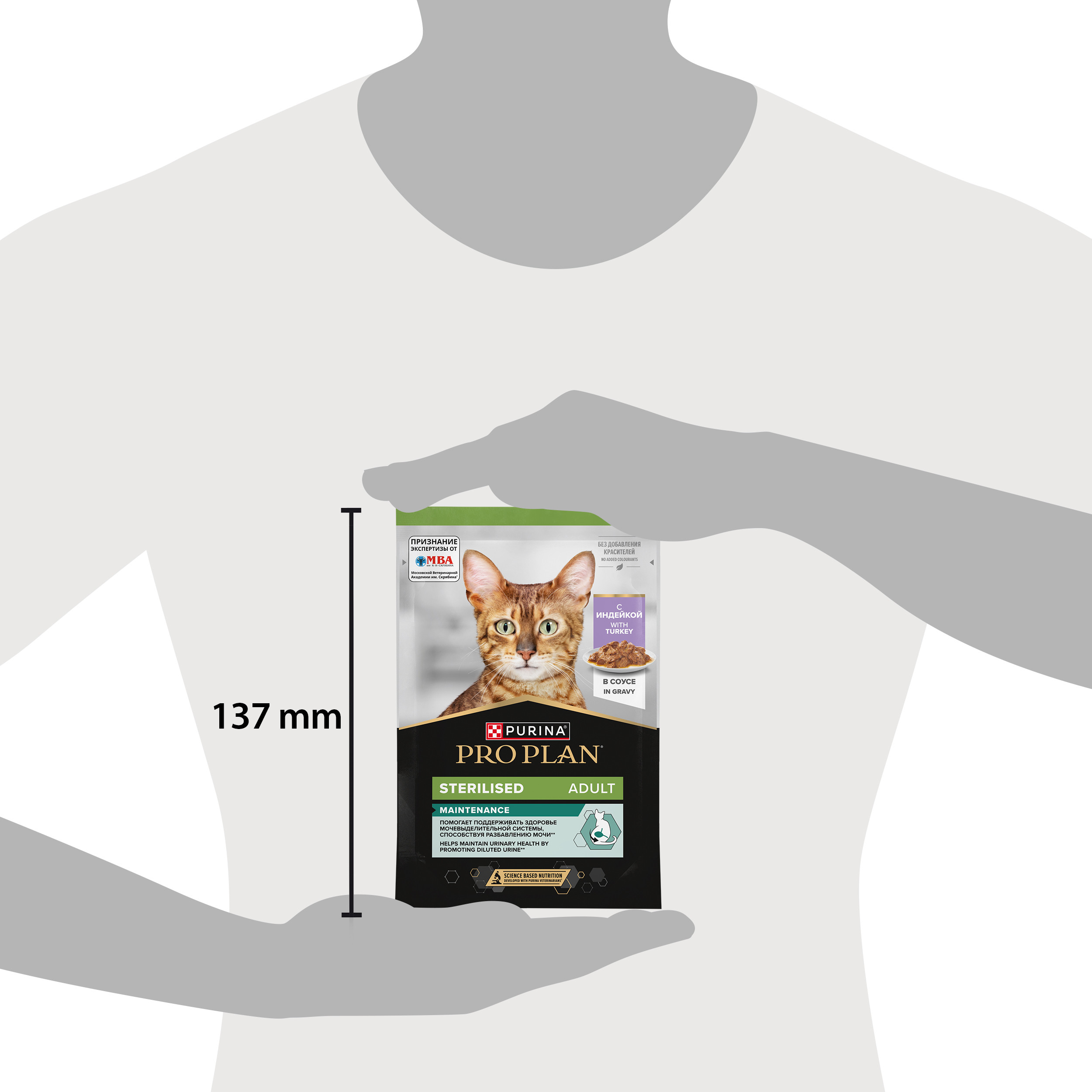 Корм влажный для кошек PRO PLAN MAINTENANCE 85г с индейкой в соусе для стерилизованных - фото 11