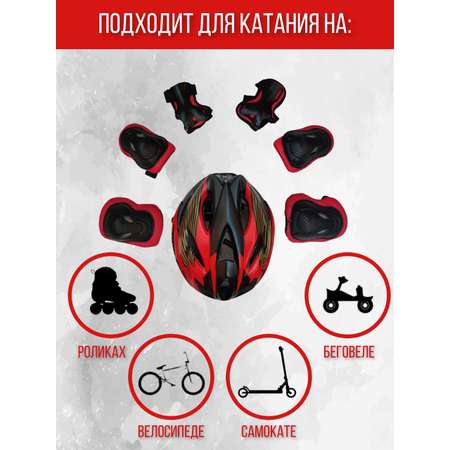 Наколенники, шлем, перчатки, налокотники Safely and Soft с регулировкой