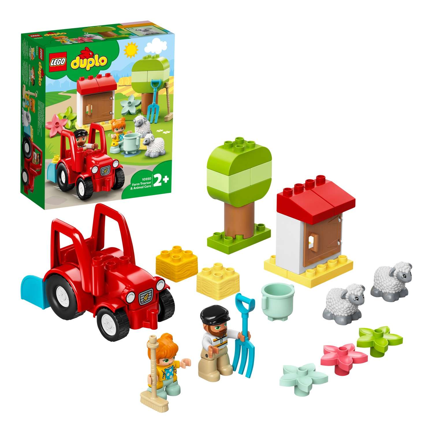 Конструктор LEGO DUPLO Фермерский трактор и животные блочный - фото 1