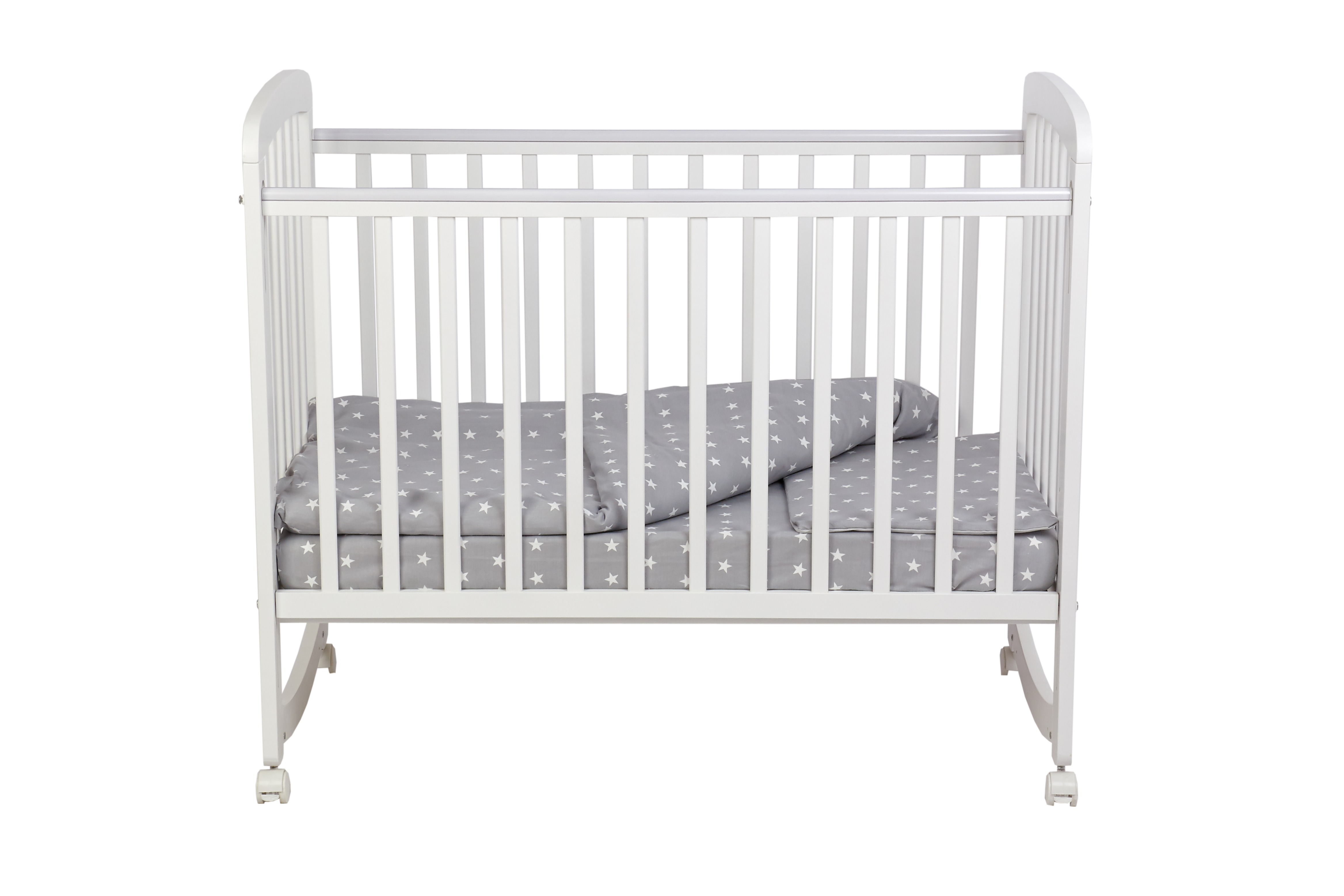 Детская кроватка Polini kids прямоугольная, поперечный маятник (белый) - фото 15