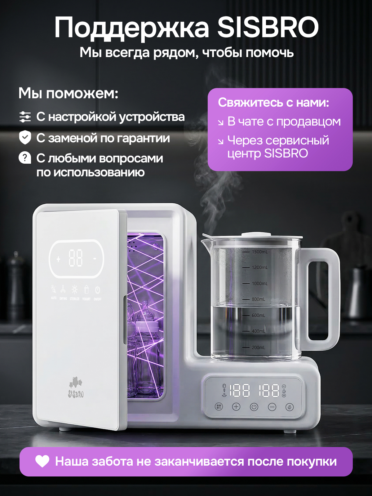Подогреватель, стерилизатор SISBRO Mama Station - фото 14