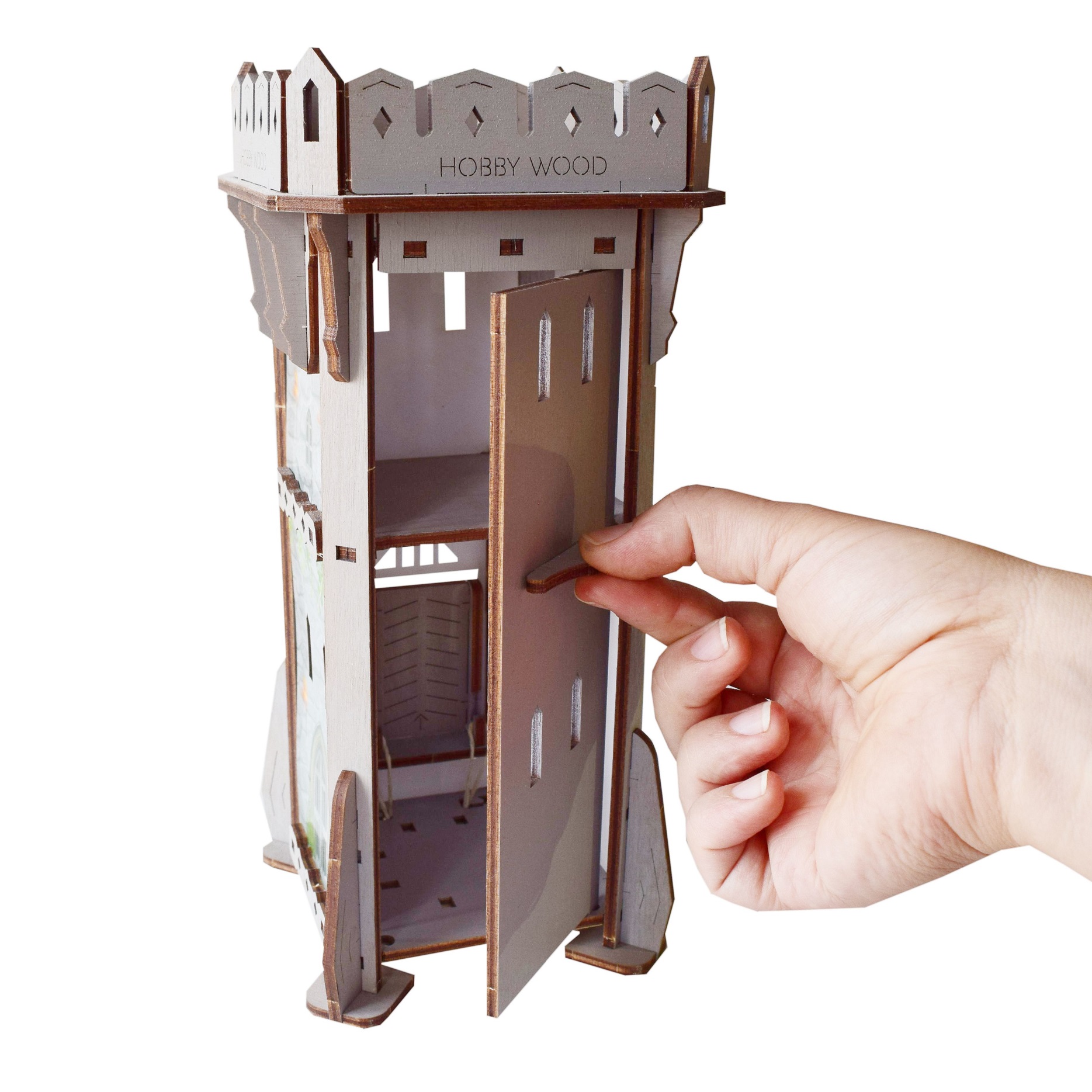 Конструктор HobbyWood Сторожевая башня замка деревянный - фото 3