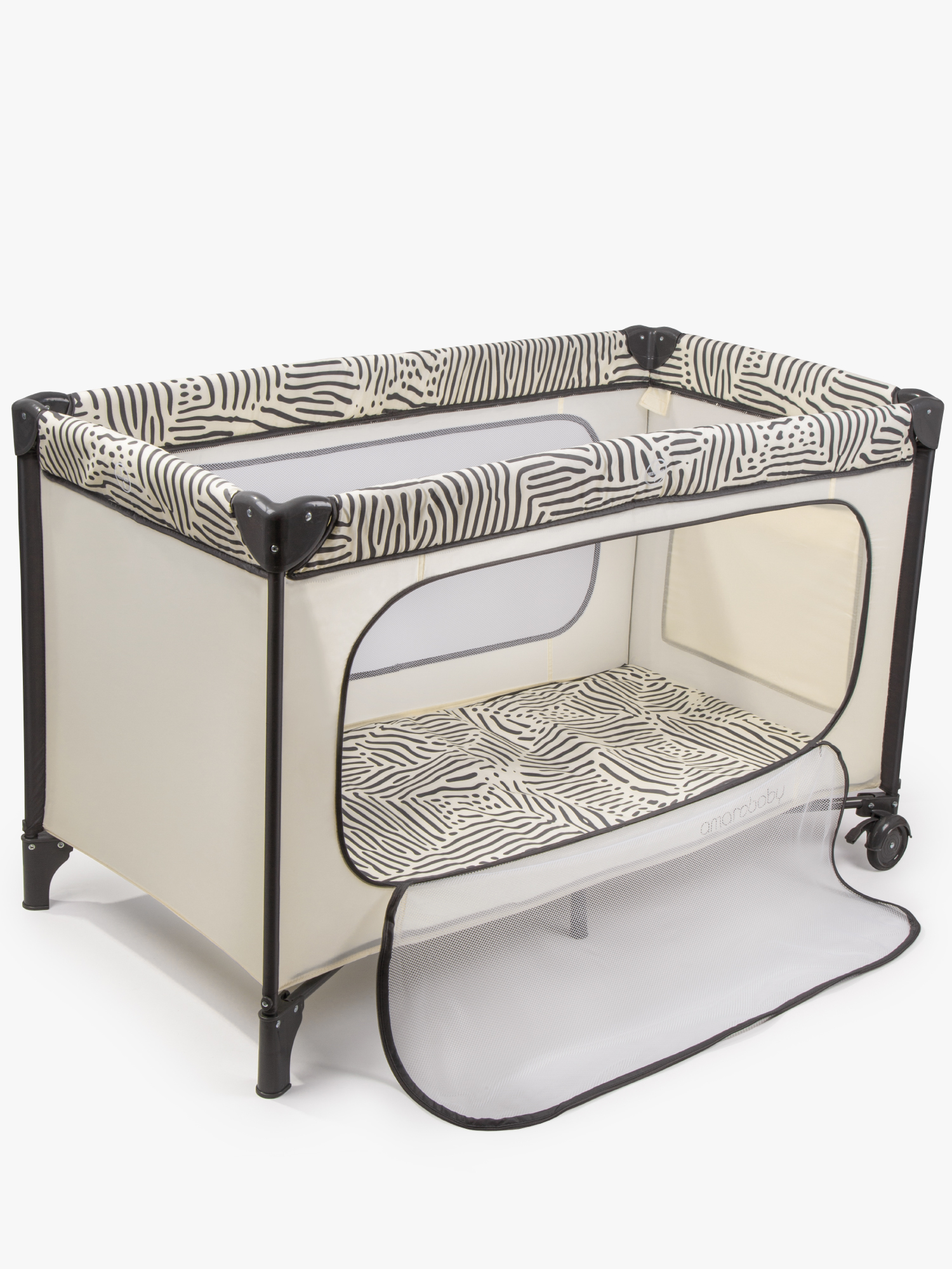 Манеж кровать Amarobaby SMART бежевый AMARO-26SM/3310 - фото 3