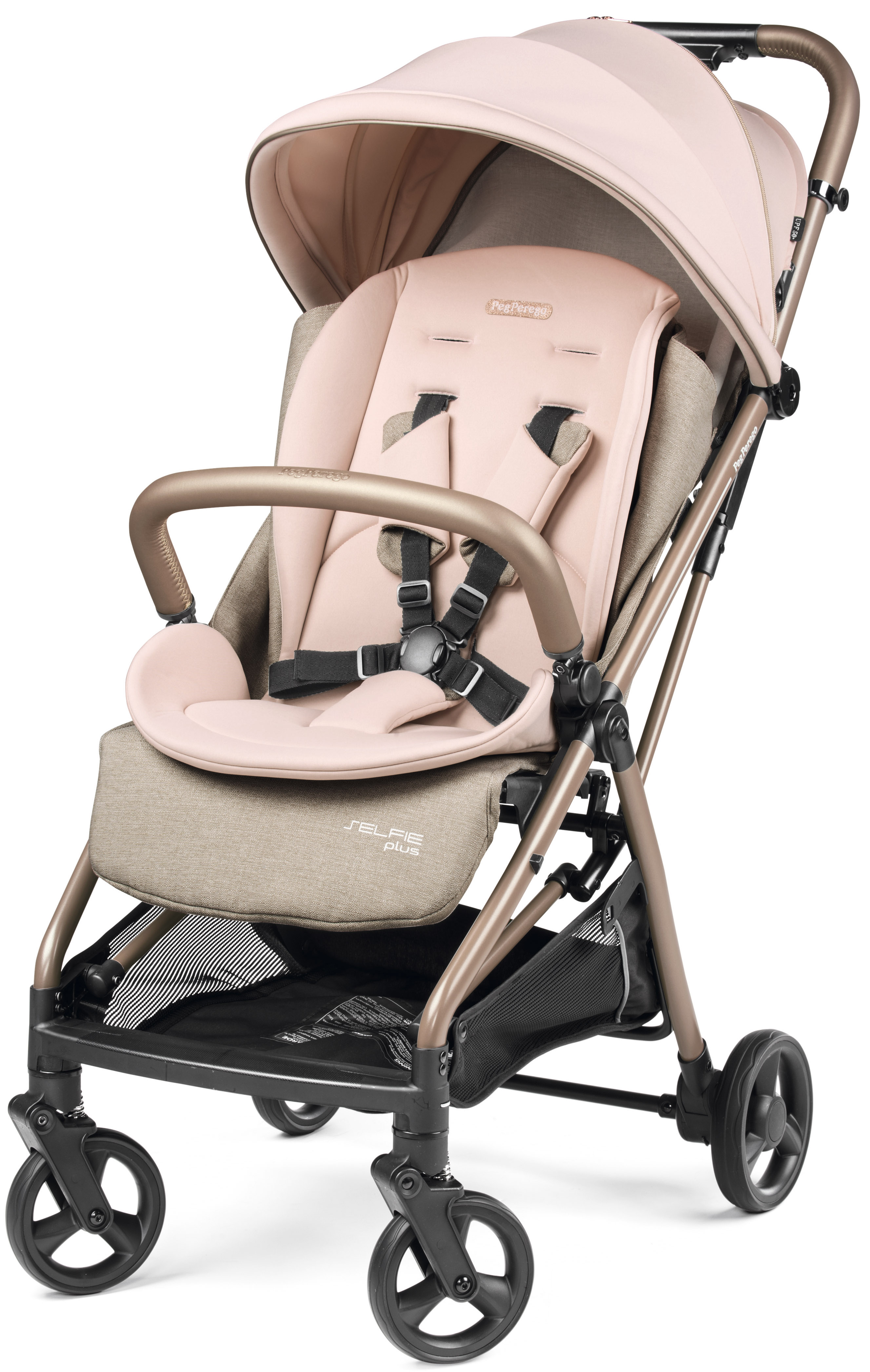 Коляска прогулочная Peg-Perego Selfie Plus розовый - фото 1
