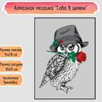 Алмазная мозаика Seichi Сова в шляпе