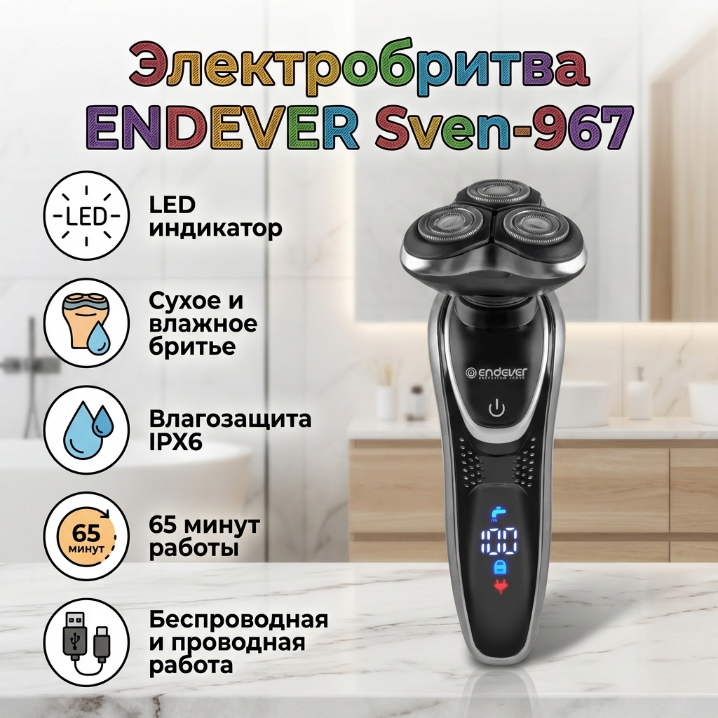 Электробритвы ENDEVER Sven-967 - фото 1