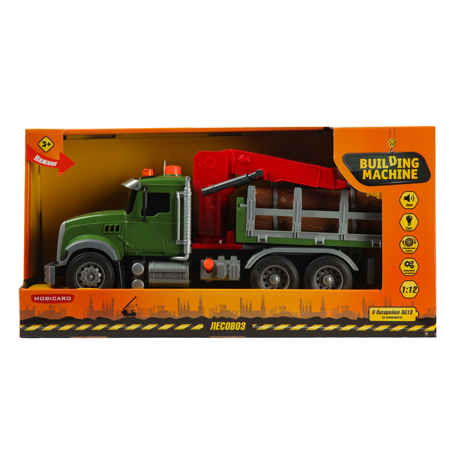 Грузовик Mobicaro Лесовоз 1:12 666-80P - фото 8