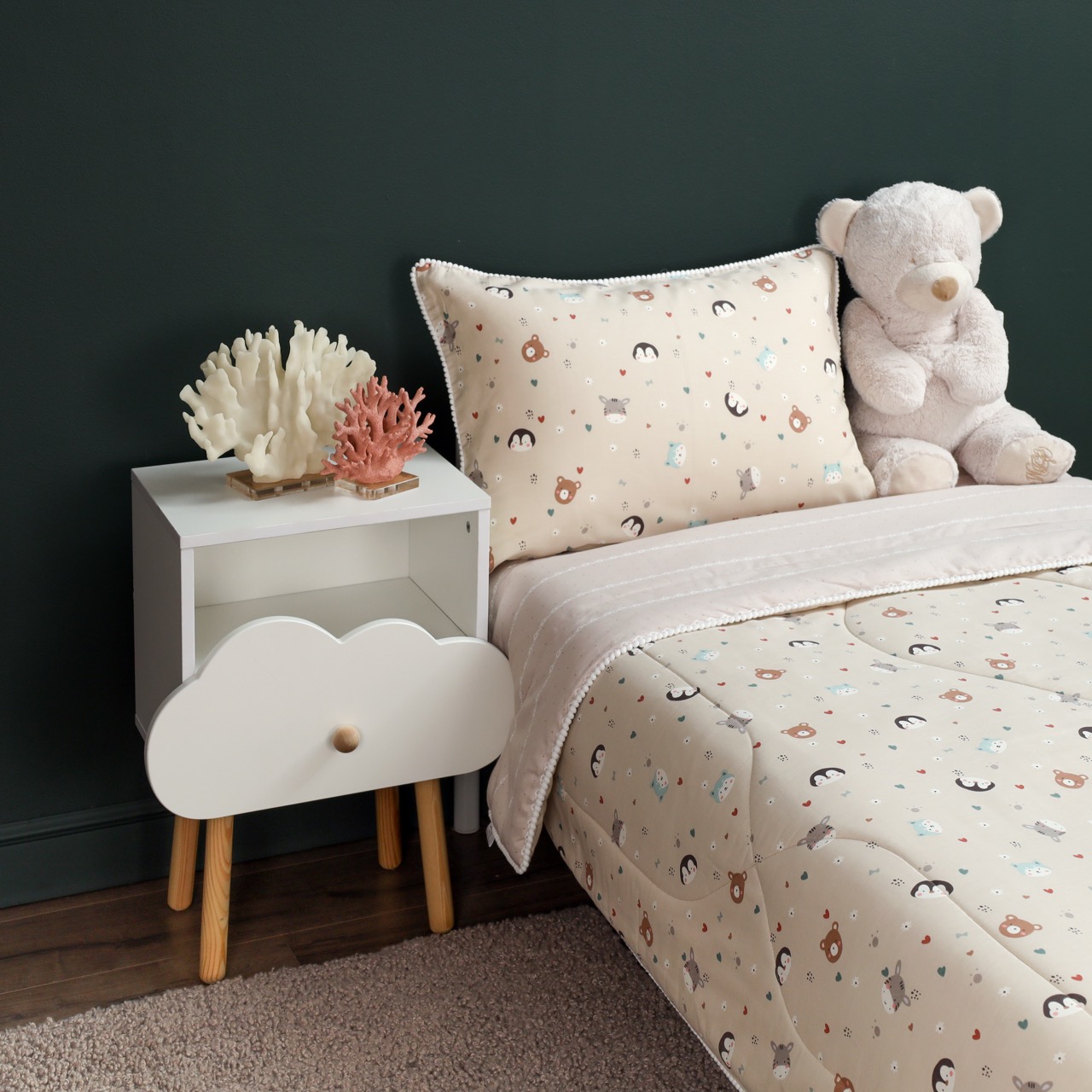 Комплект постельного белья Sofi de Marko Зверята полутораспальный 3 предм. - фото 2