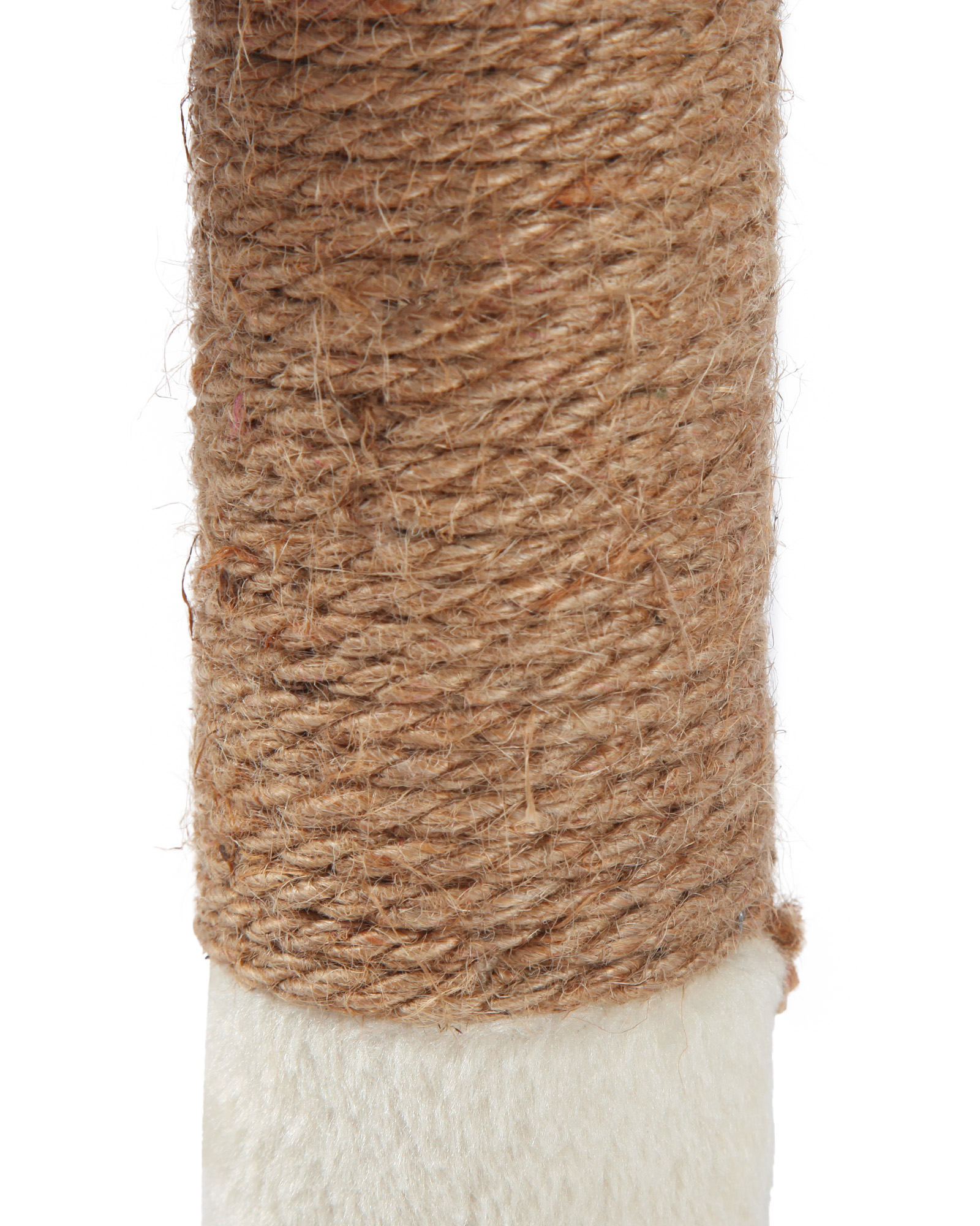 Когтеточка для кошек Barbaks Столбик-сидушка Клевер с игрушкой 30*30*30см - фото 3