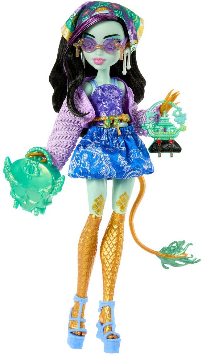 Кукла модельная Mattel Monster High Джинафаер Лонг с чемоданом высота 30 см JDR52 - фото 6