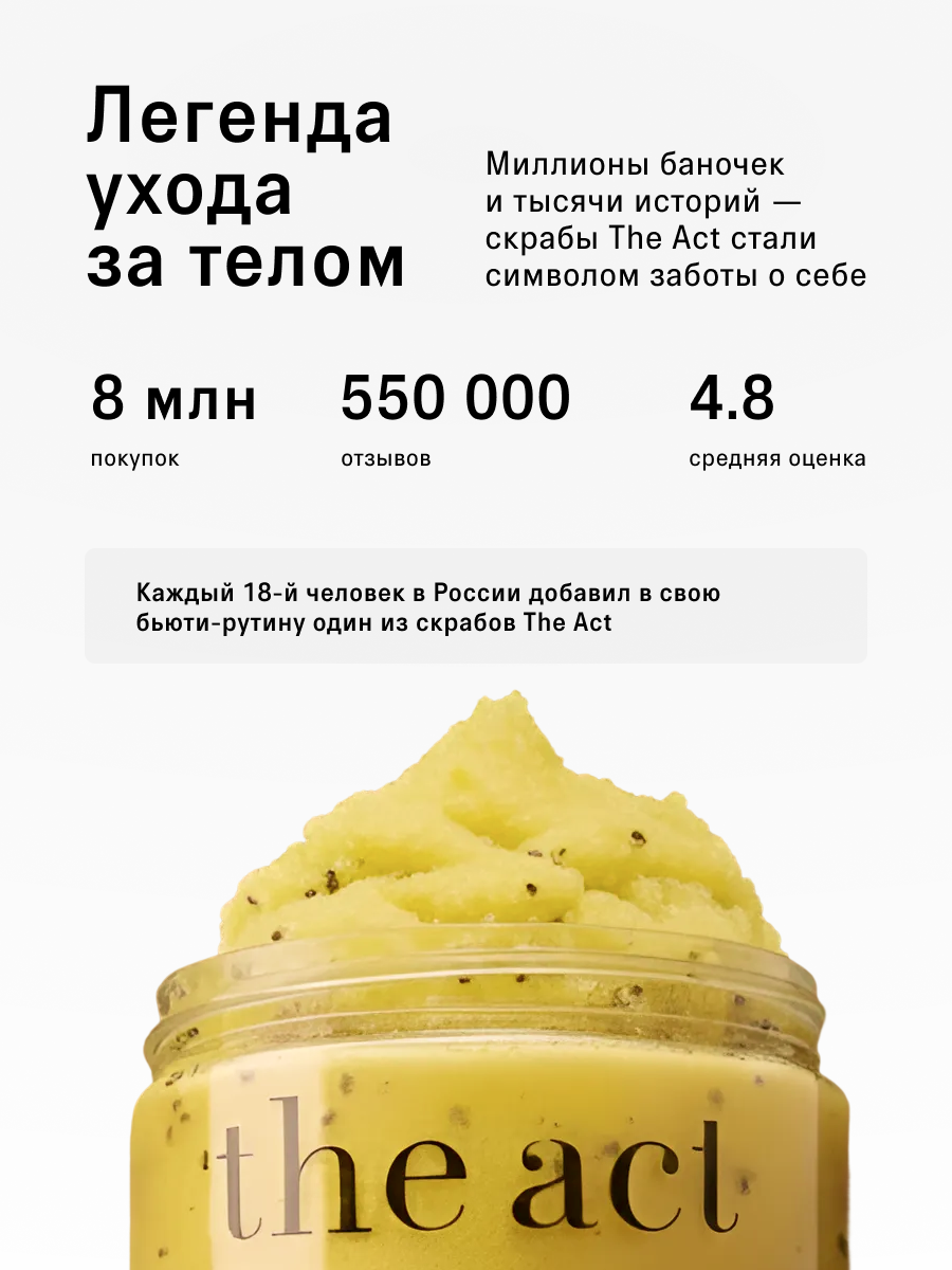 Скраб The Act с манго и семенами чиа 300 мл - фото 2