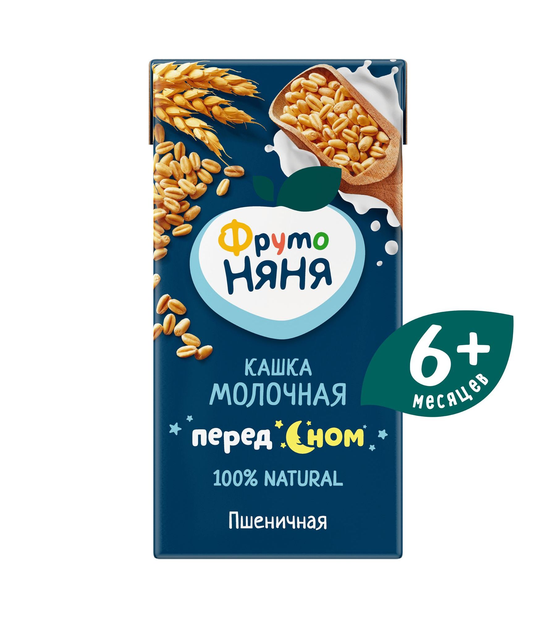 Кашка ФрутоНяня молочная пшеничная 0.2л с 6месяцев - фото 1