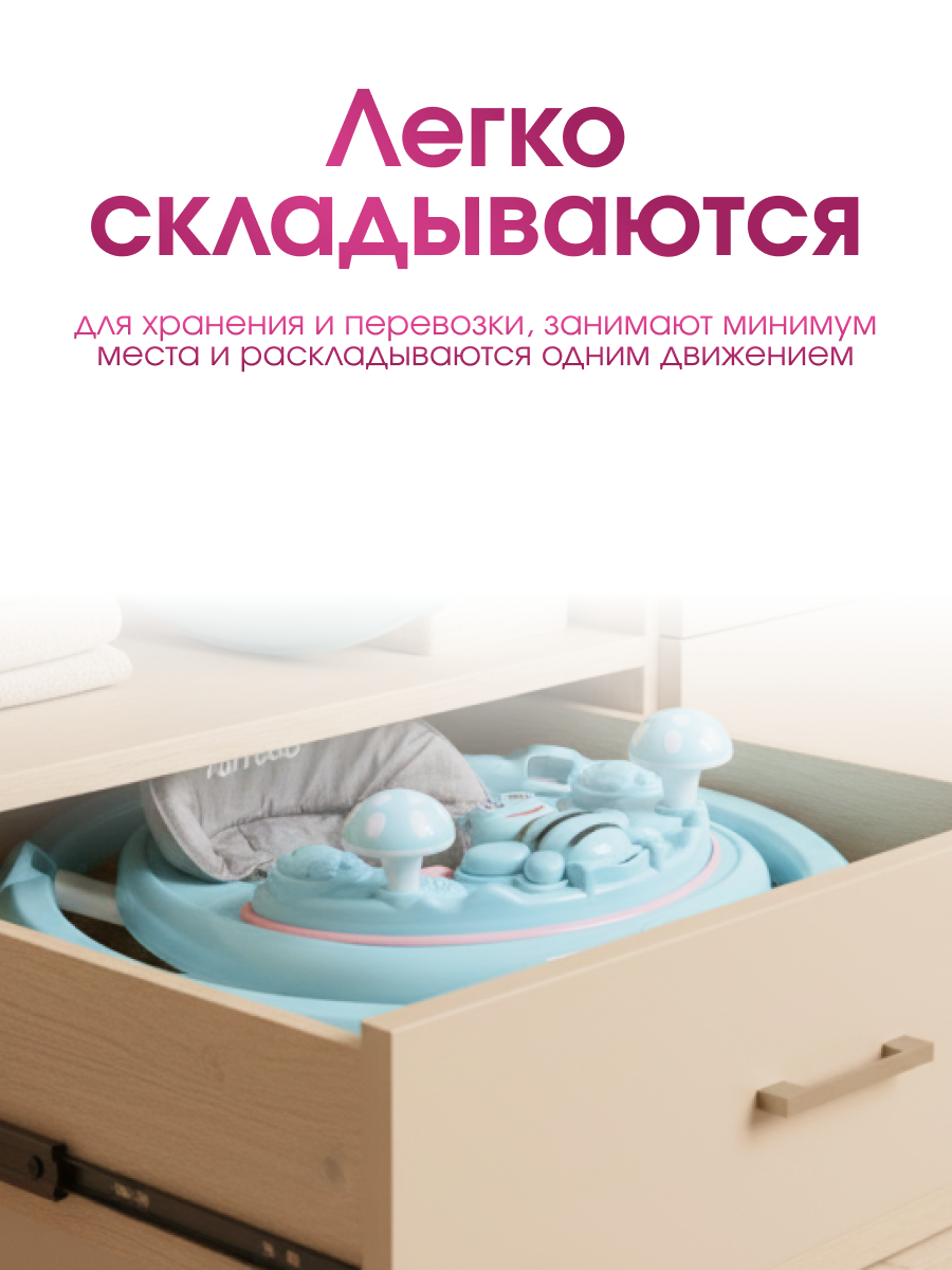 Ходунки Farfello A6 синий - фото 5