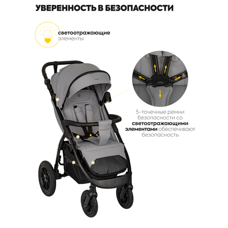 Коляска прогулочная JOVOLA SELENA Air 2025 светло-серый серый