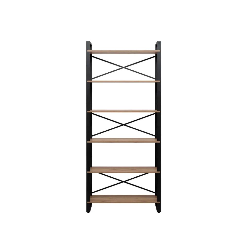 Стеллаж Leset Стилвуд 136 Черный/Дуб крафт золотой - фото 2