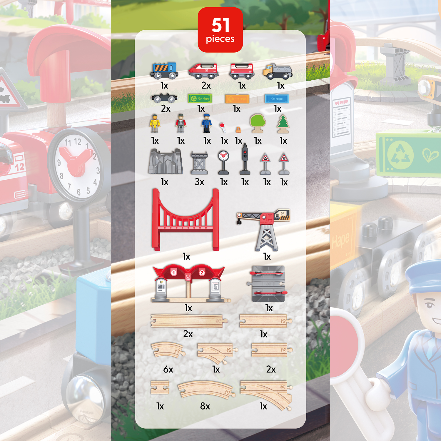 Набор железнодорожный Hape E3730_HP - фото 12