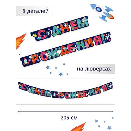 Гирлянда-растяжка Арт и Дизайн День Рождения