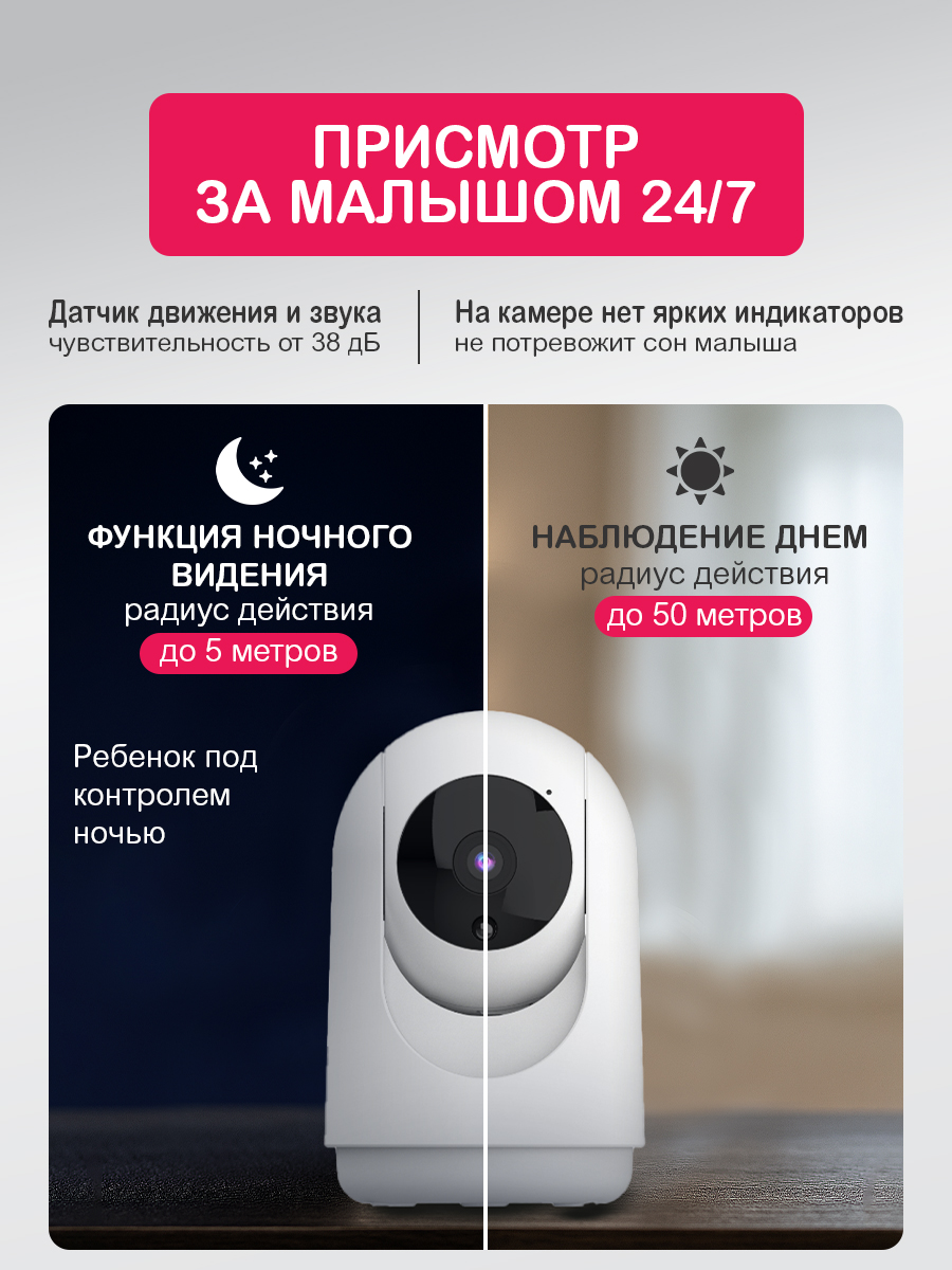 Умная Wi-Fi камера HALSA поворотная - фото 3