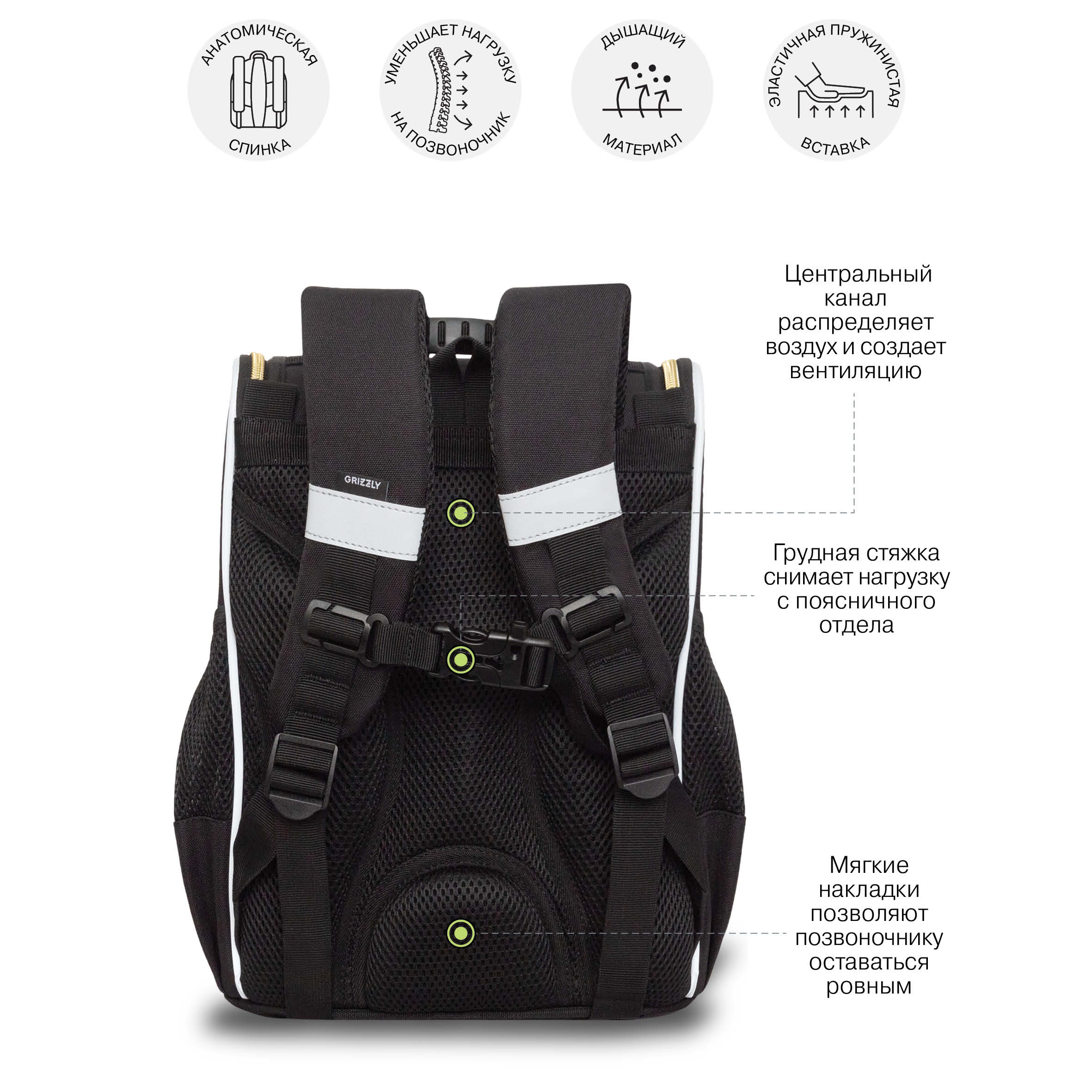 Ранец Grizzly для девочки - фото 8