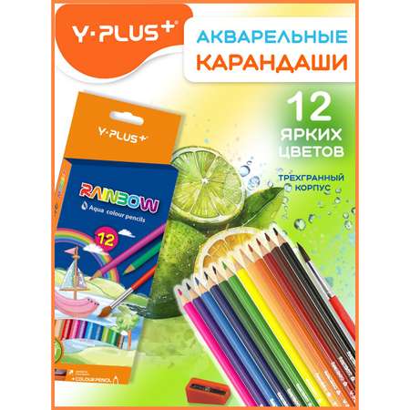 Карандаши акварельные Y-plus 14 шт.