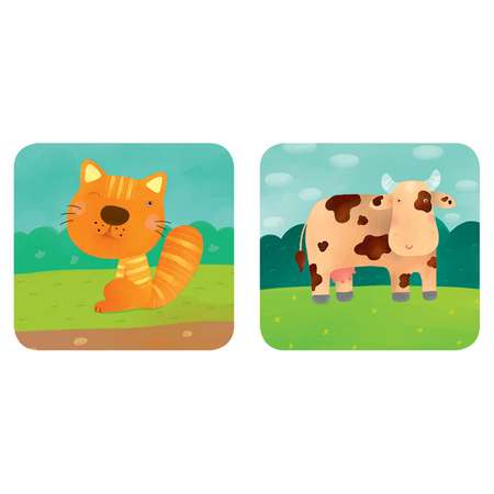Книга Clever Весёлые животные. Развивающее домино