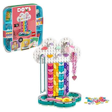 Конструктор LEGO DOTS Подставка для украшений Радуга блочный