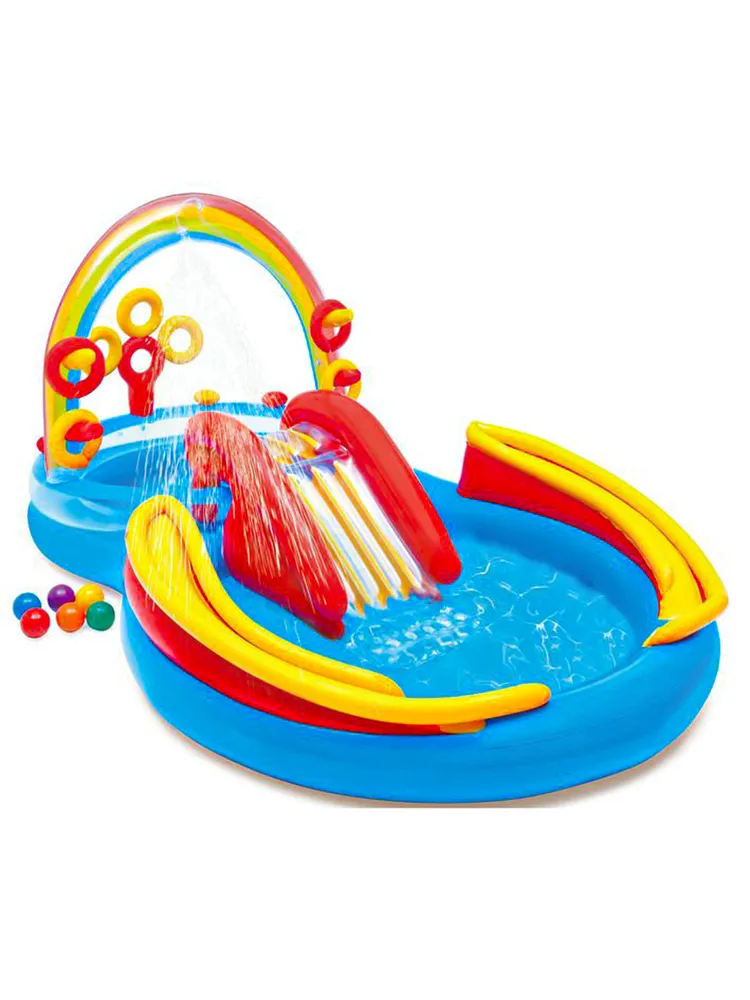 Игровой центр Intex Радужный дождь / Надувной / 297х193х135 см - фото 1