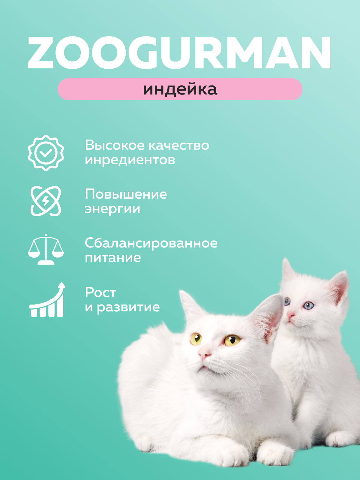 Корм влажный Зоогурман Паучи Индейка 85 гр х 30 шт. - фото 2